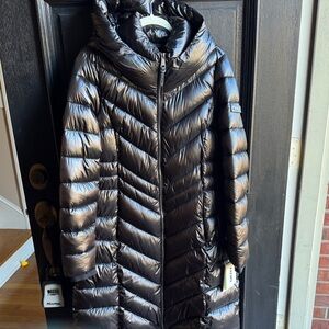 DKNY Shiny Black Puffer Jacket
